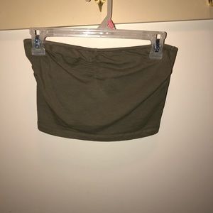 Olive Green Bandeau Top